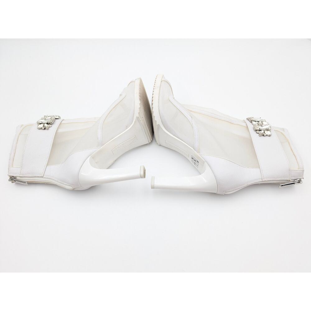 Karl Lagerfeld Blayze Mesh Ankle Heel Booties Women's White Size US8M EU38.5B - Picture 5 of 11